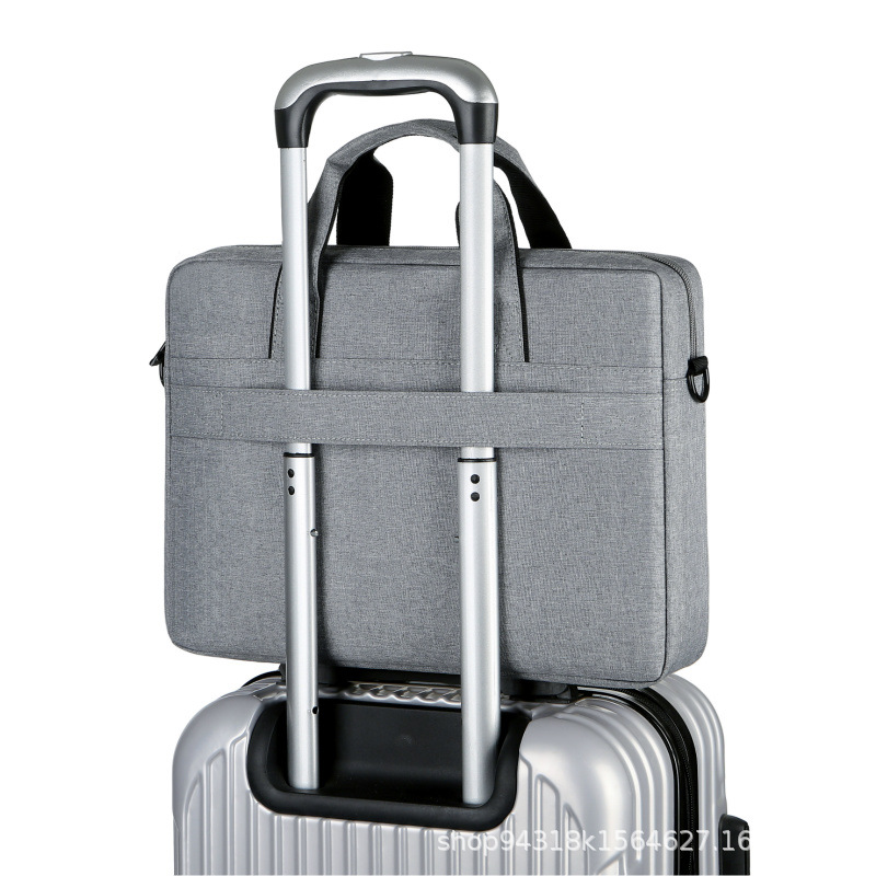 15.6inch Laptop Bag, Business Satchel, Water-Repellent Official Bag, Men's and Women's Office Bag, Printed Logo