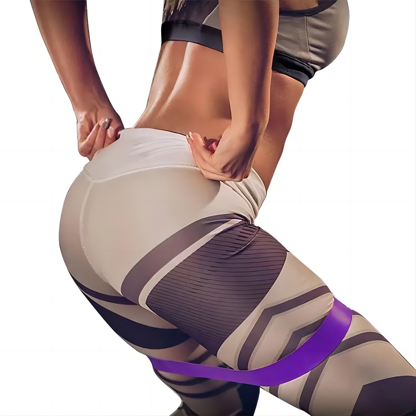 Multi-function yoga TPE elastic ring elastic band fitness resistance band hip lifting hip squat resistance ring