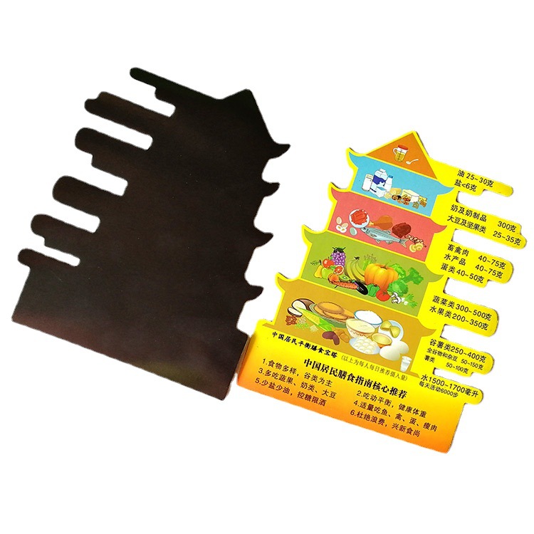 Магниты для холодильника с пагодой здорового питания рекламные подарки мягкие магнитные наклейки для холодильника печать логотипа поддерживаемый QR-код