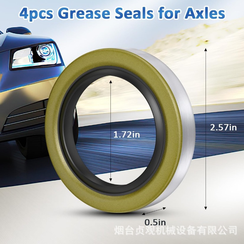 4 Pcs 3500lbs Trailer 1.719'' x 2.565'' Oil Seal 01001900 171255 TB