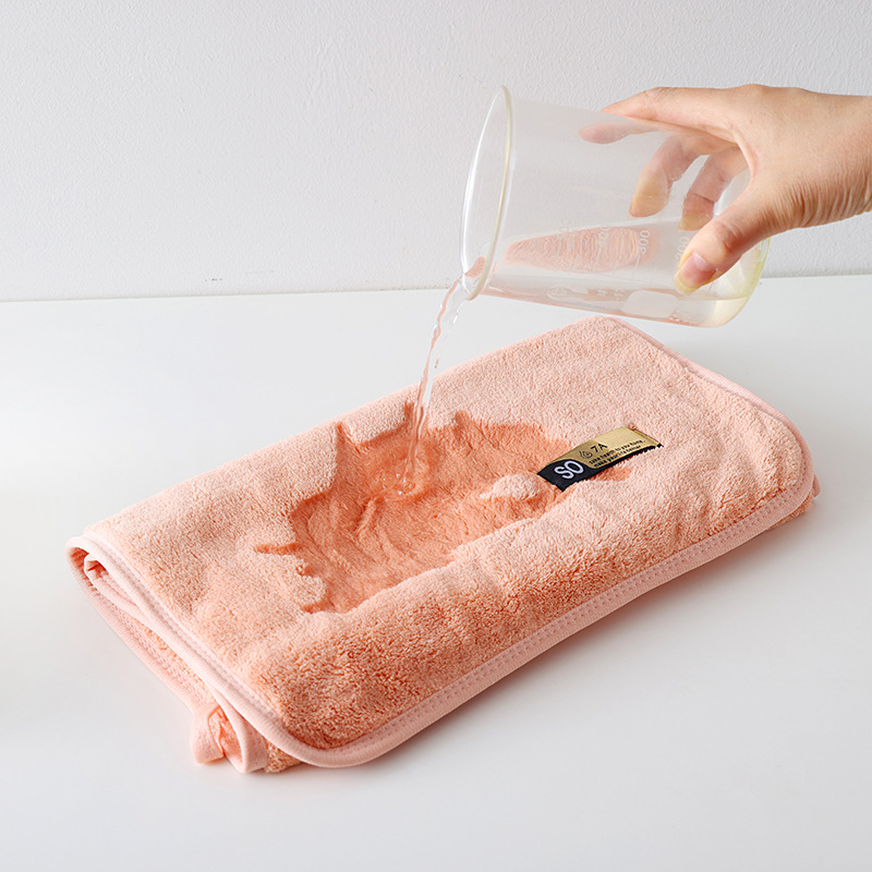 Plain coral fleece antibacterial towel is not easy to shed hair adult face towel household face towel absorbent towel wholesale