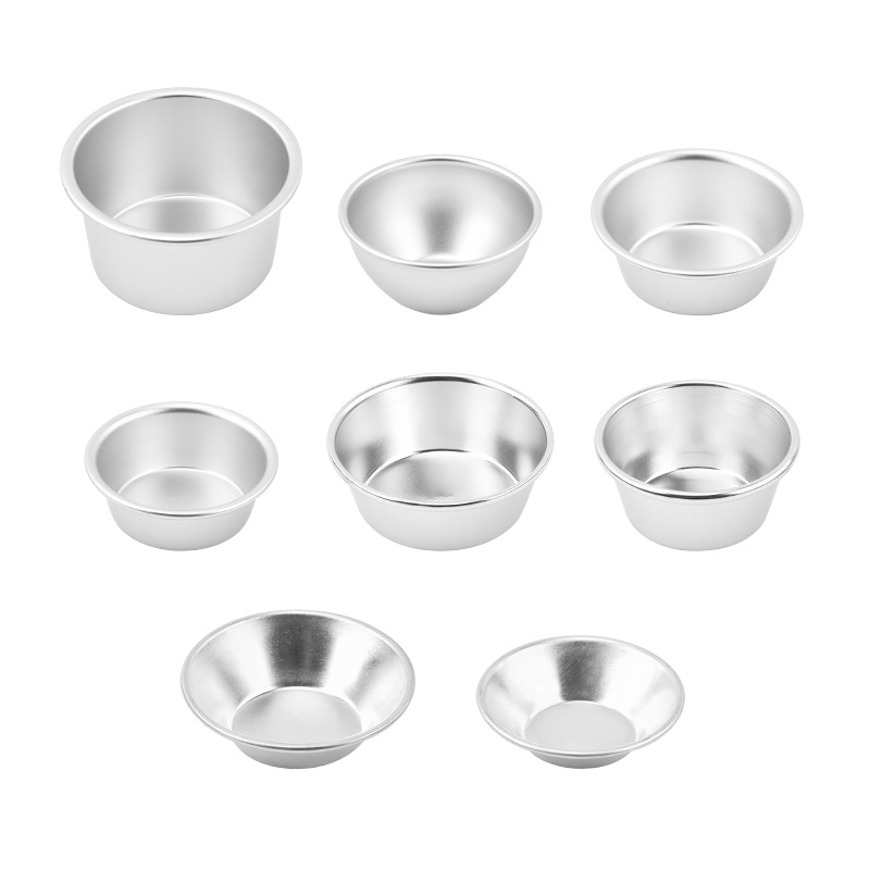 [Cross-Border Exclusive] Aluminum Alloy Anodized Egg Tart Mold, Cake Mold, Jelly Pudding Cup Baking Mold Supplies