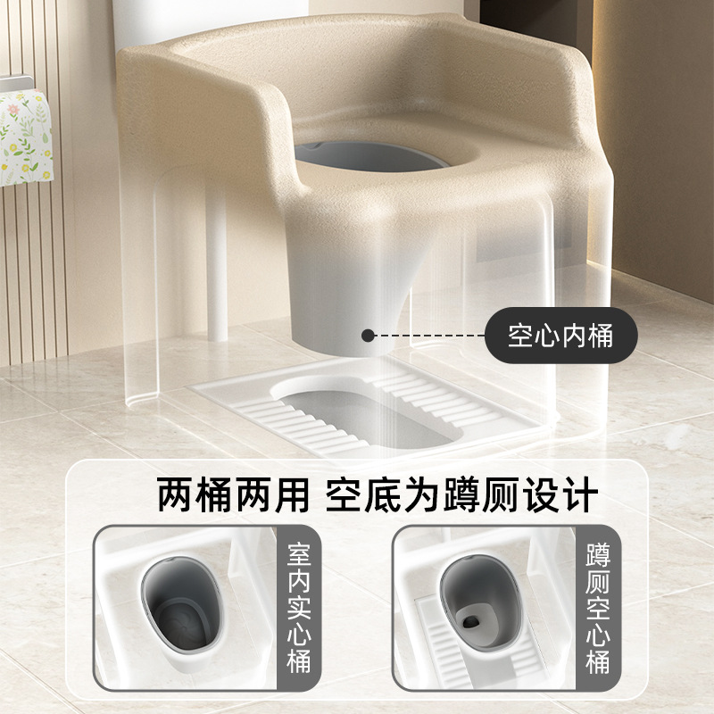 Multi-functional Toilet Chair Bathroom Small Sofa Household Mobile Toilet Pregnant Women Elderly Children Toilet Bath Stool