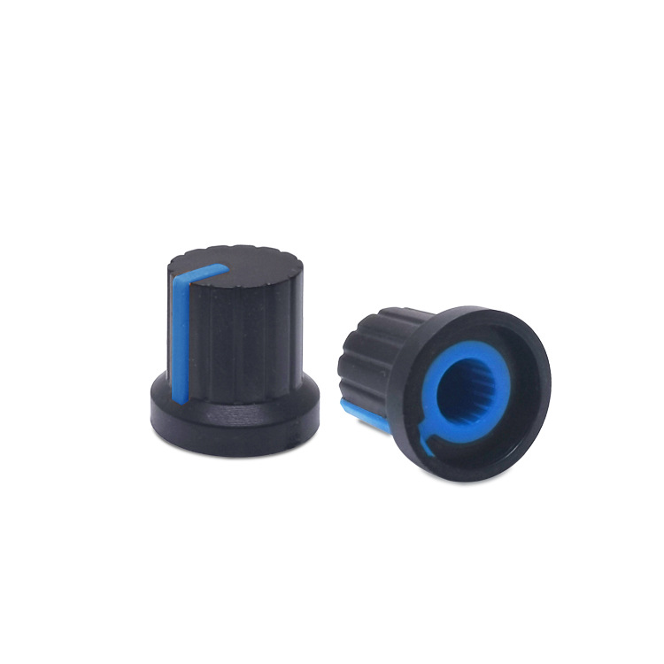 Zhejiang Chunxing A9 Plastic Knob Cap Audio Potentiometer Adjustment Plum Blossom Shaft Two-Color Knob Cap 15X15Mm