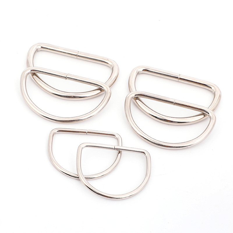 in stock supply metal D-shaped buckle multi-specification semi-circular D-ring D-shaped buckle thickened key D-shaped hardware luggage accessories