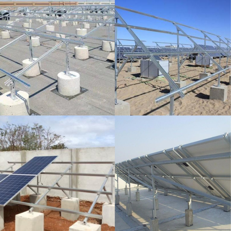 Tianjin Photovoltaic Bracket Assembly Spot Manufacturer Photovoltaic Ground Power Station National Standard Zinc Aluminum Magnesium Solar Power Generation Bracket