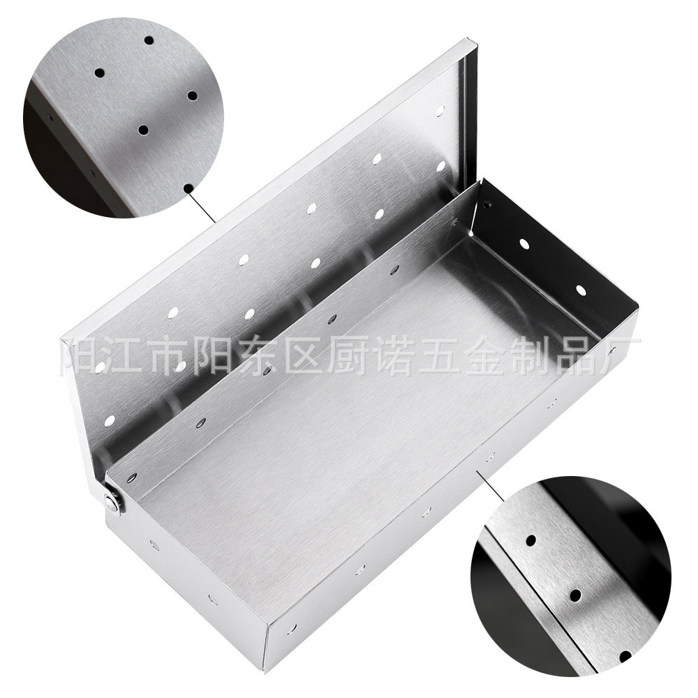 Bbq Tools Stainless Steel Smoker Box Fruit Wood Box Smoked Meat Box Bbq Matching Smoke Box Smoker Box