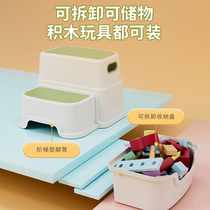 Children's Toilet Foot Stool Baby's Hand-Washing Non-Slip Bathroom Stool Piano Stool Home Thickened Plastic Stool