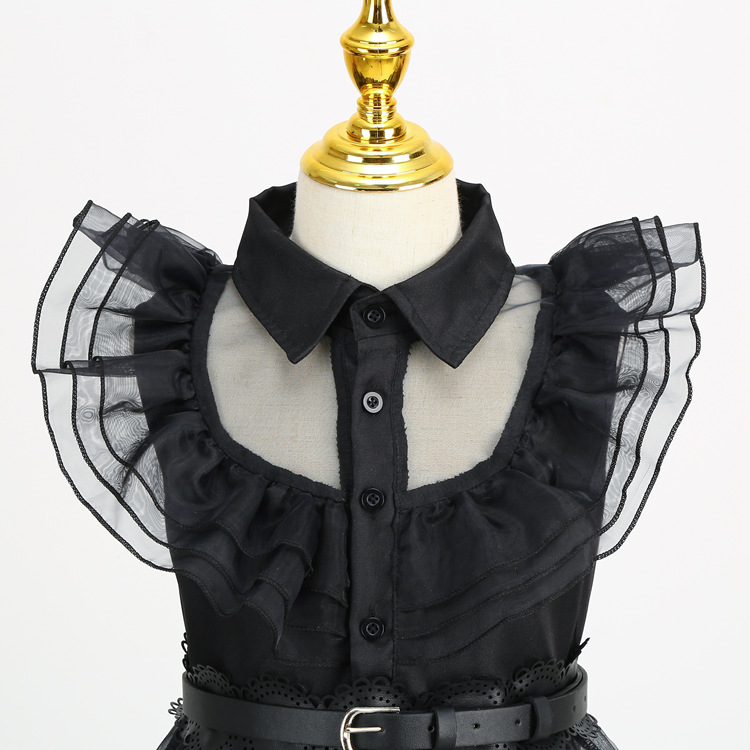 Wednesday Adams Black Dress Amazon cosplay Costume Adams Family Costume Dance Dress