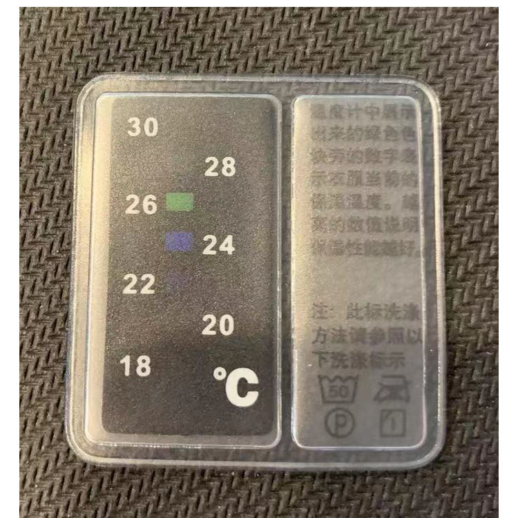 Spot Soft Film Pvc down Clothing Thermometer Accessories Lcd Clothing Temperature Sensing Color Changing Digital Temperature