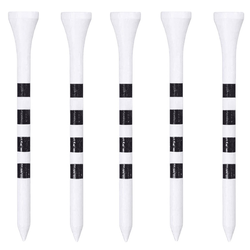 Factory Direct supply golf ball nail bamboo nail wooden nail 70mm wood color ball holder golf color striped ball nail tee