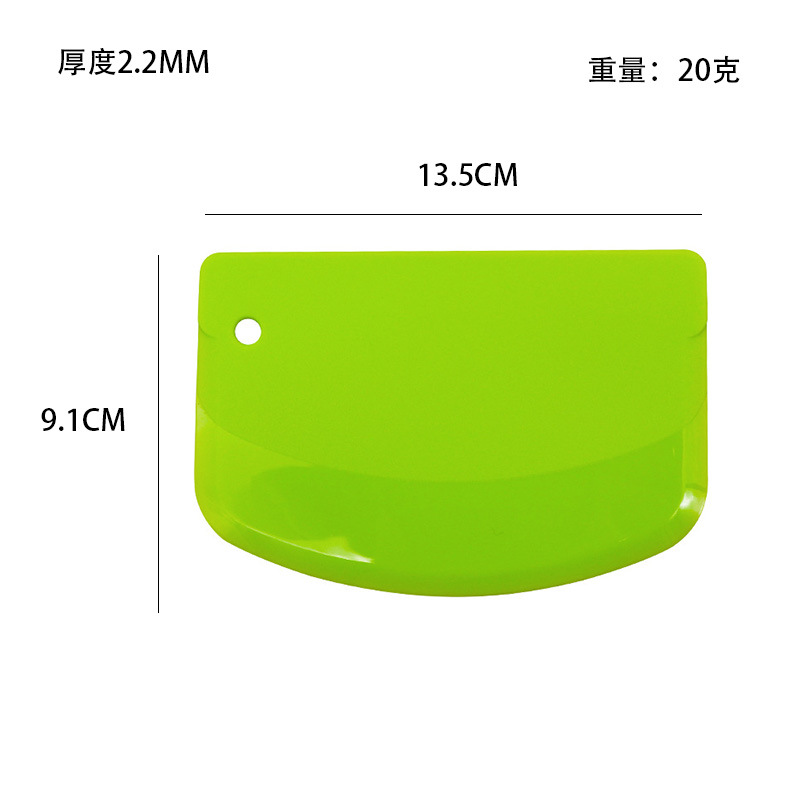 Pp Semi-Circular Baking Plastic Scraper Flour Cutting Knife Cake Cream Spatula Dough Cutter Food Grade
