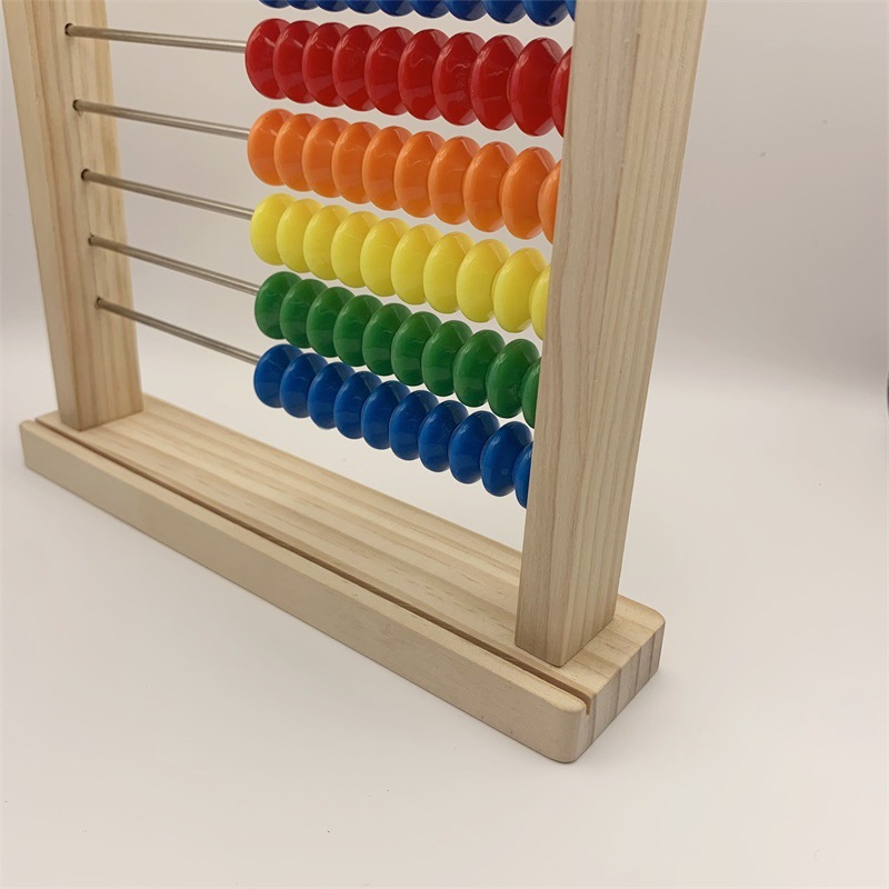 Cross-border Wooden Ten-gear Calculation Frame Abacus Mathematics Teaching Aids Early Childhood Connection Early Education Enlightenment Addition and Subtraction Counter