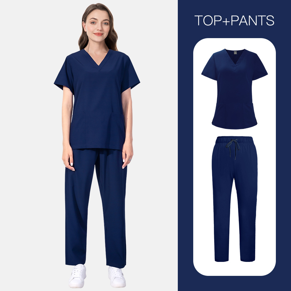 Niaahinn Basic Casual Large Size Lab Coat Beauty Salon Dental Clinic Hospital Doctor Nurse Work Clothes