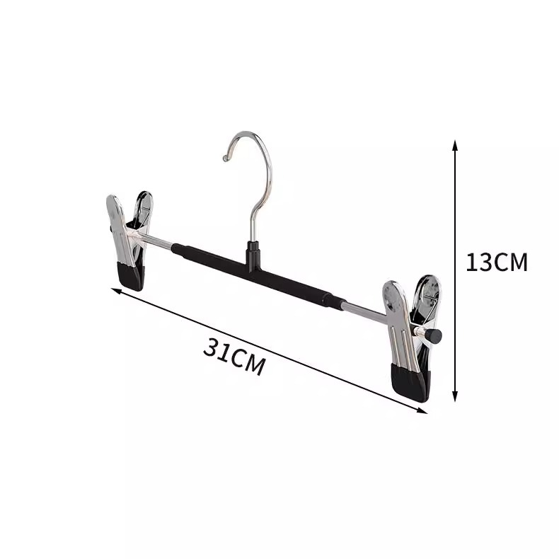 Plastic-Coated Pants Rack Stainless Steel Pants Clip Hanger Pants Storage Home Non-Slip Jk Clothes Skirt Clip Drying Wholesale