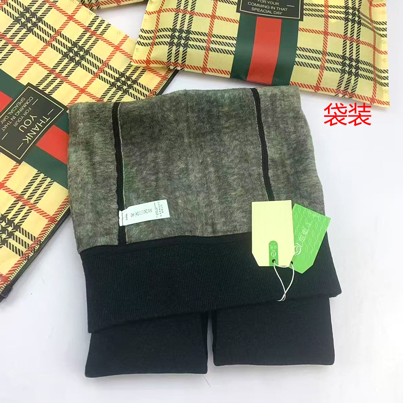 300g Silk Skin-Nourishing Fleece-Lined Leggings Thermal Pants Winter Thermal Cotton Integrated Pants Cotton Pants Footed Leggings