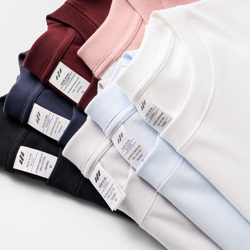 Yellowbird Knitted | Autumn New 230g Cotton Long Sleeve T-shirt Crewneck Clothes White Backing Shirt Men Wholesale