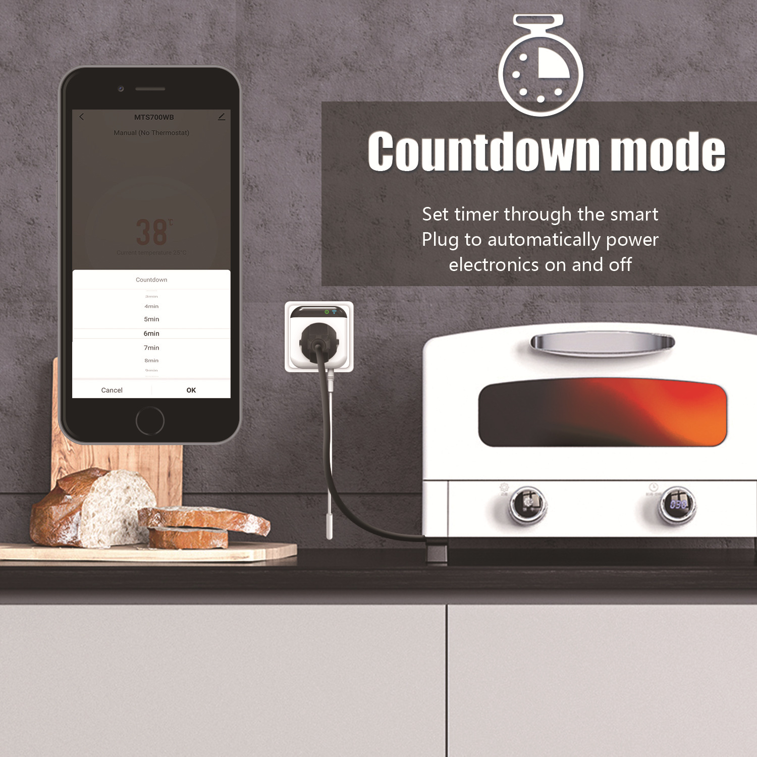 Cross-Border Amazon Wifi Smart Thermostat Socket Us Standard Uk Standard Eu Standard Tuya App Voice Control Plug