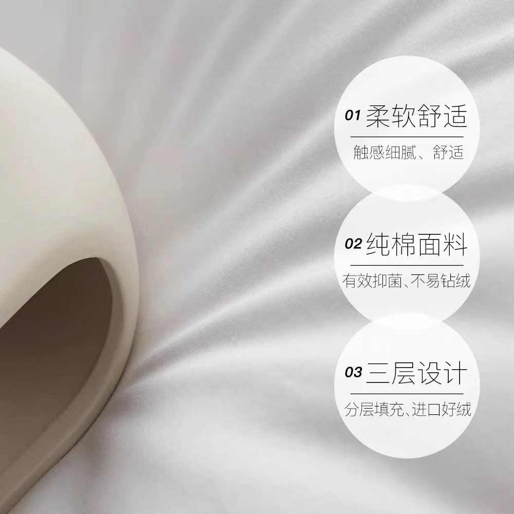 Factory direct down pillow core household goose feather pillow hotel hotel famous all cotton student dormitory pillow wholesale