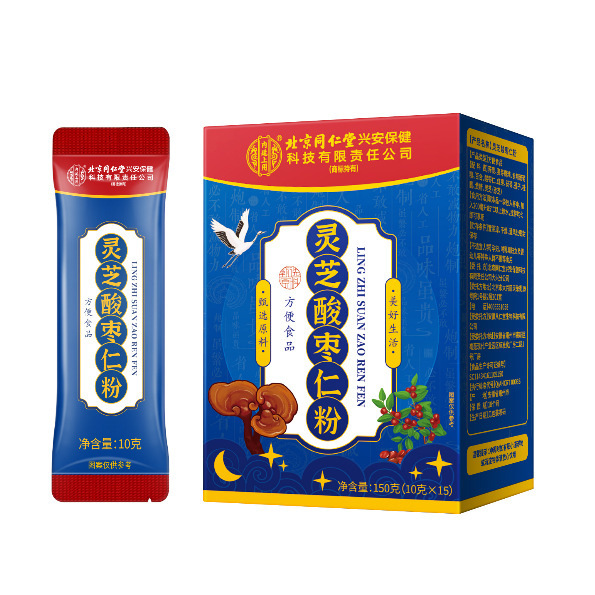 Beijing Tongrentang Inner Court Ganoderma and Jujube Kernel Powder 150g in Stock, One Piece Dropshipping Wholesale