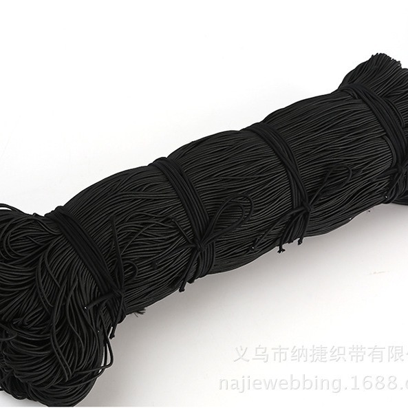 Factory wholesale thin round elastic band elastic rope high elastic round elastic rope leather rope elastic rope spot