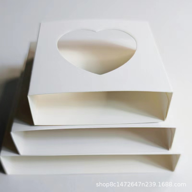 Love hollow white card small gift box outer paper cover simple printing fast delivery general size wholesale price fast logistics