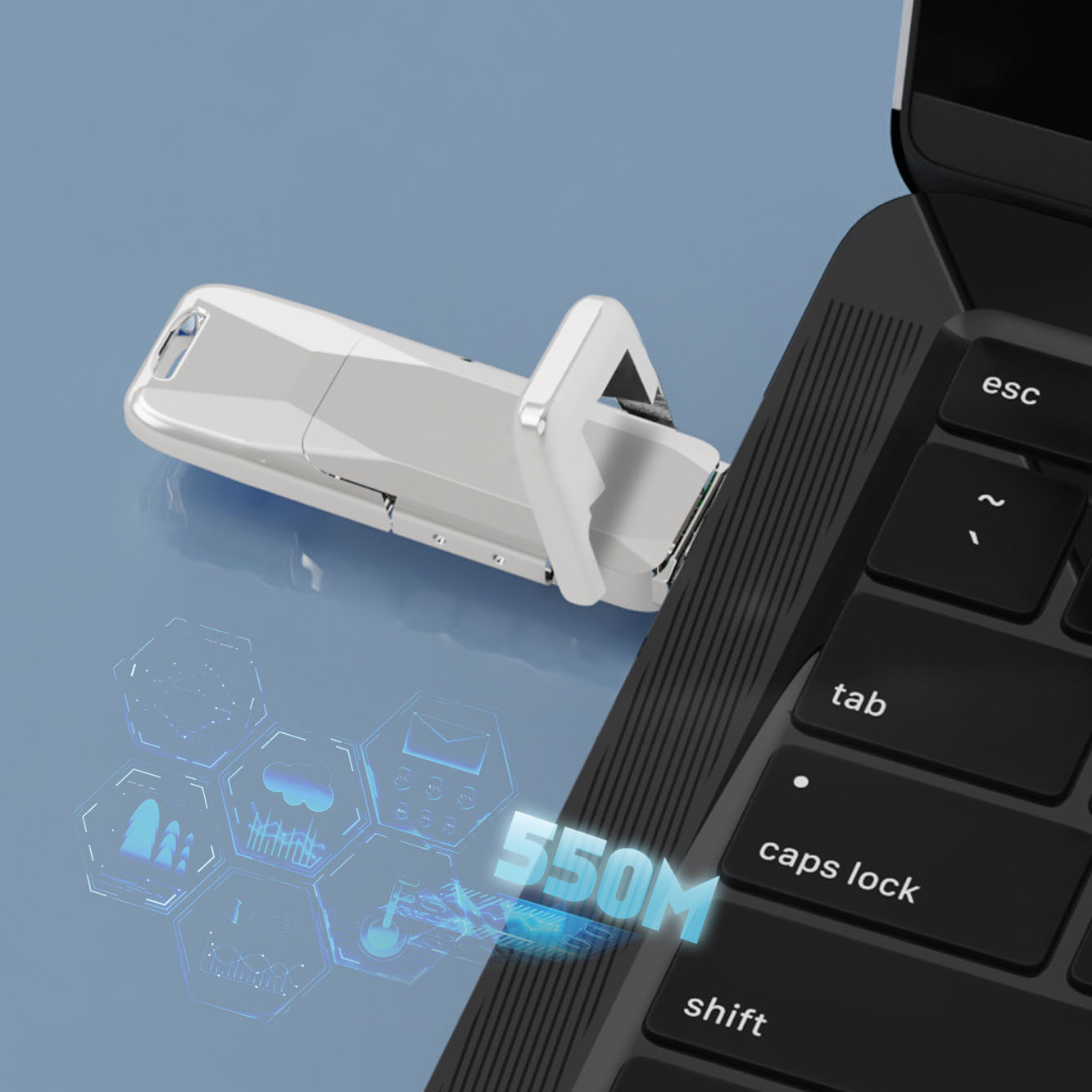 Cross-border metal disk SSD high-speed U disk large capacity 128G mobile phone USB USB3.2 dual interface solid-state U disk