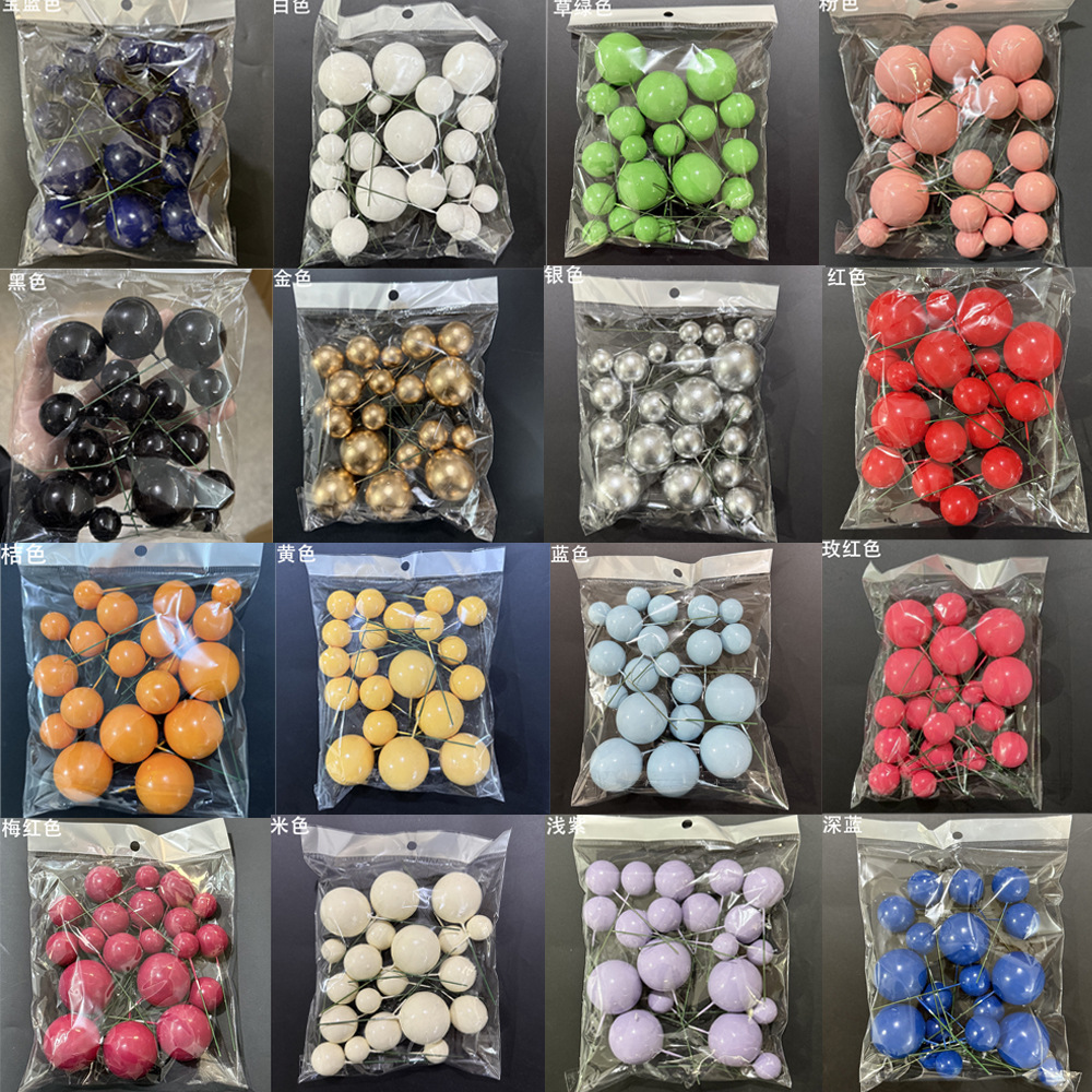 Круглые макаронные цветные пенопластовые шарики для подключения, украшение для дня рождения, выпечки, стола с десертами, 20 штук в упаковке