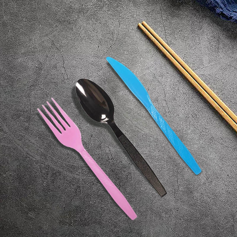 Disposable Knife, Fork and Spoon Plastic Individually Packaged Fruit Fork Wholesale Takeaway Packaged Fork and Spoon Tableware Food Grade