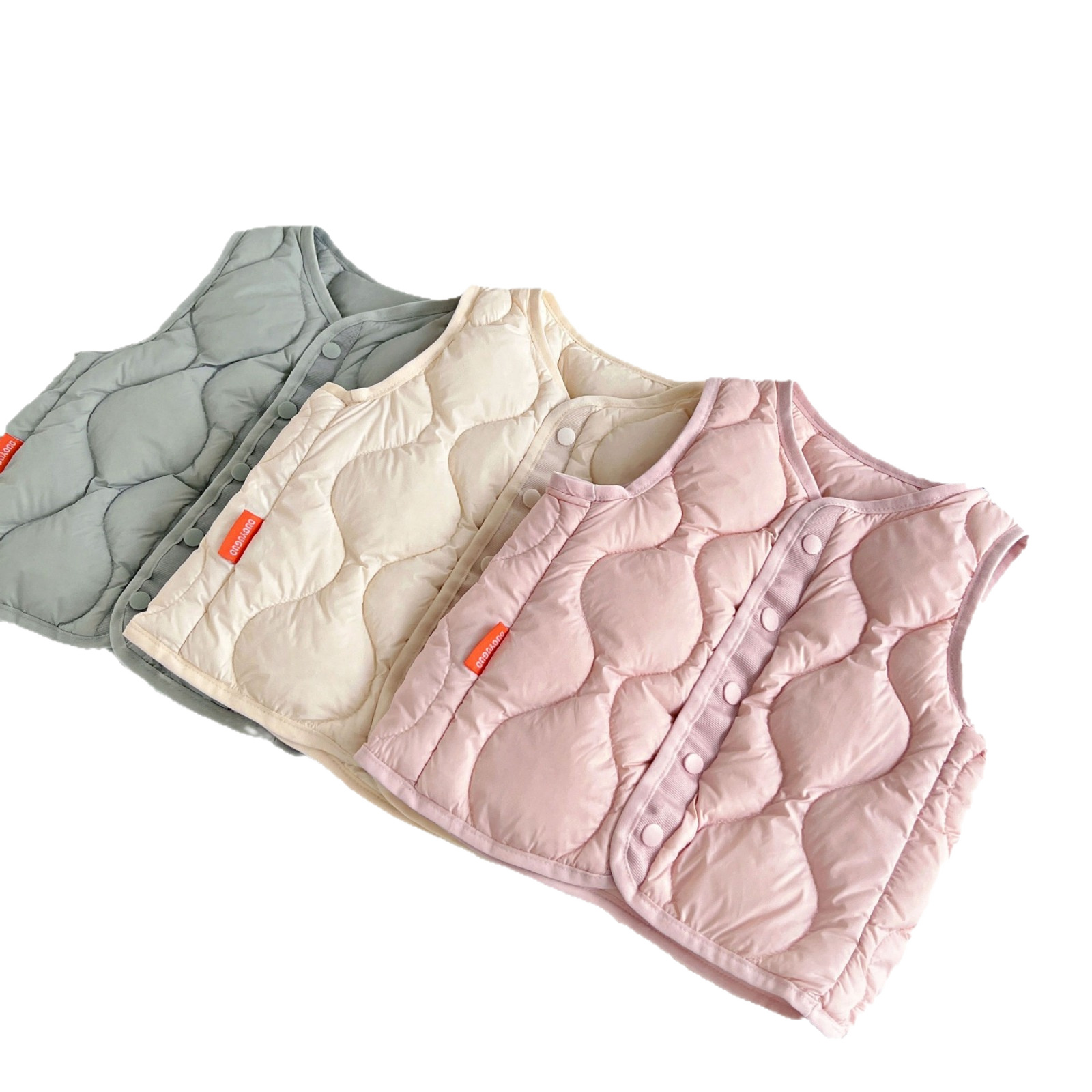 90% White Duck down Children's down Vest for Autumn and Winter, Lightweight Vest for Boys and Girls, Korean Style, Can Be Worn Inside or Outside, Warm Sleeveless Jacket