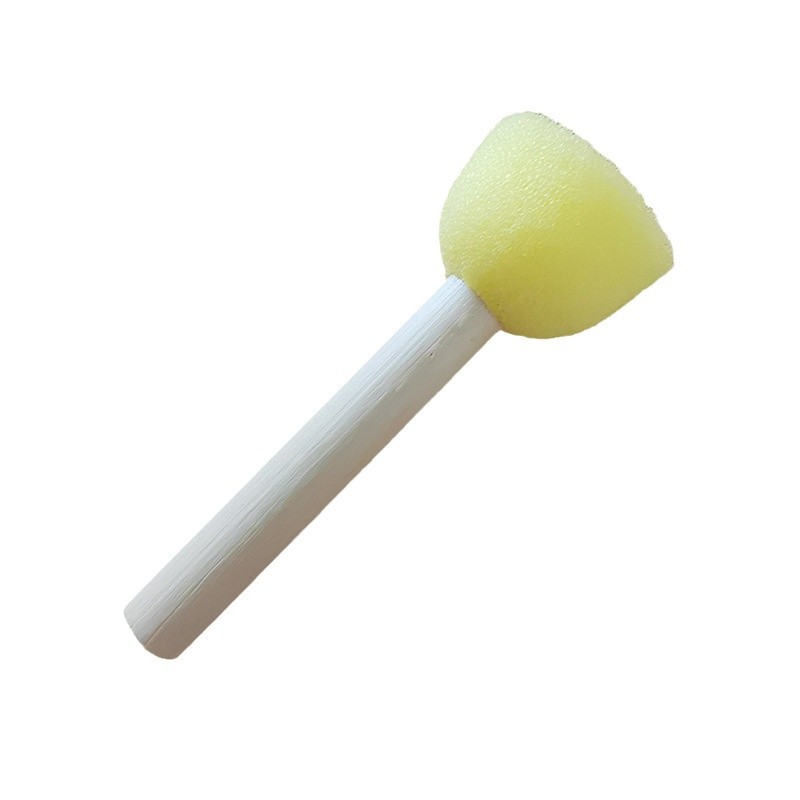 Factory supply in stock 4 sets of 5 sets of wooden handle round mushroom sponge seal children's graffiti painting sponge brush