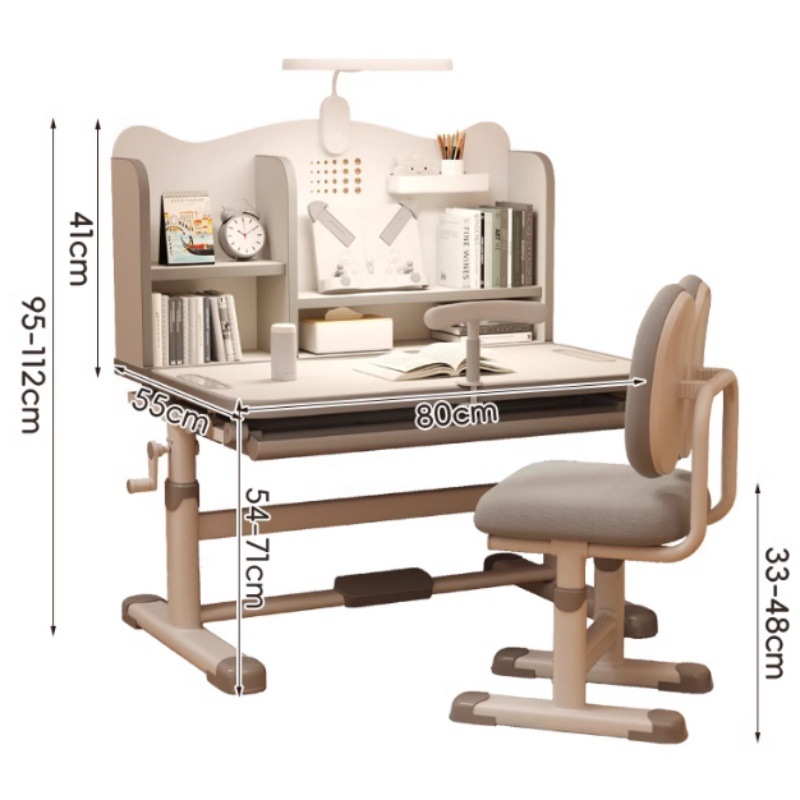 Children's Study Desk Primary and Secondary School Students Home Desk Writing Desk Tables and Chairs Special Desk for suit Homework Liftable