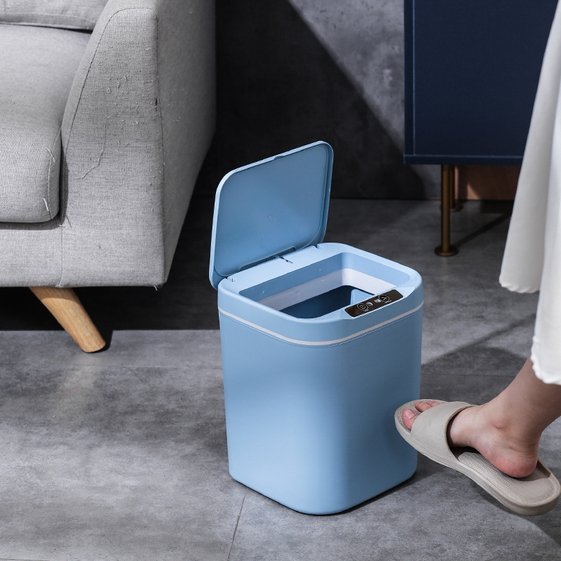Intelligent induction trash can household kitchen bathroom intelligent trash can with lid creative trash can Foreign trade exclusive