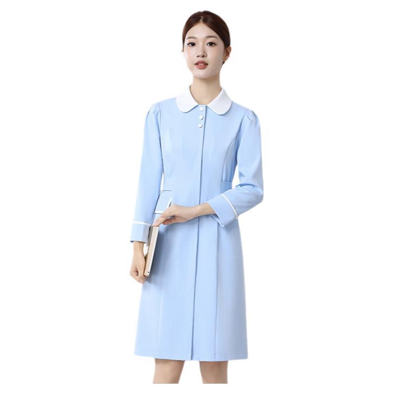 High-End Beauty Salon Medical Beauty Nurse Uniform Dress Women's Autumn and Winter Hospital Pharmacy Oral Dental Care Work Clothes