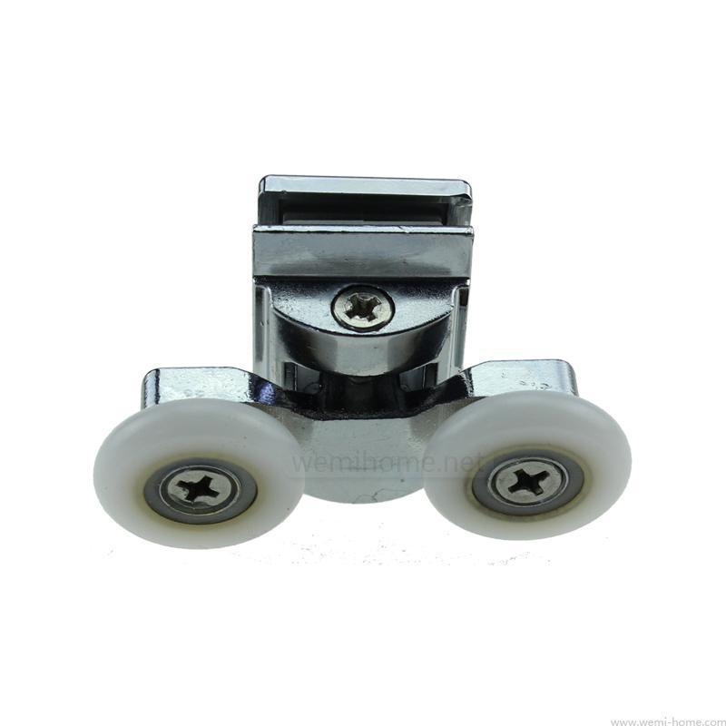 Old Zinc Alloy Pulley Small Glass Hole Integrated Shower Room Pulley Removable and Washable Easy-To-Clean Bouncing Double Pulley