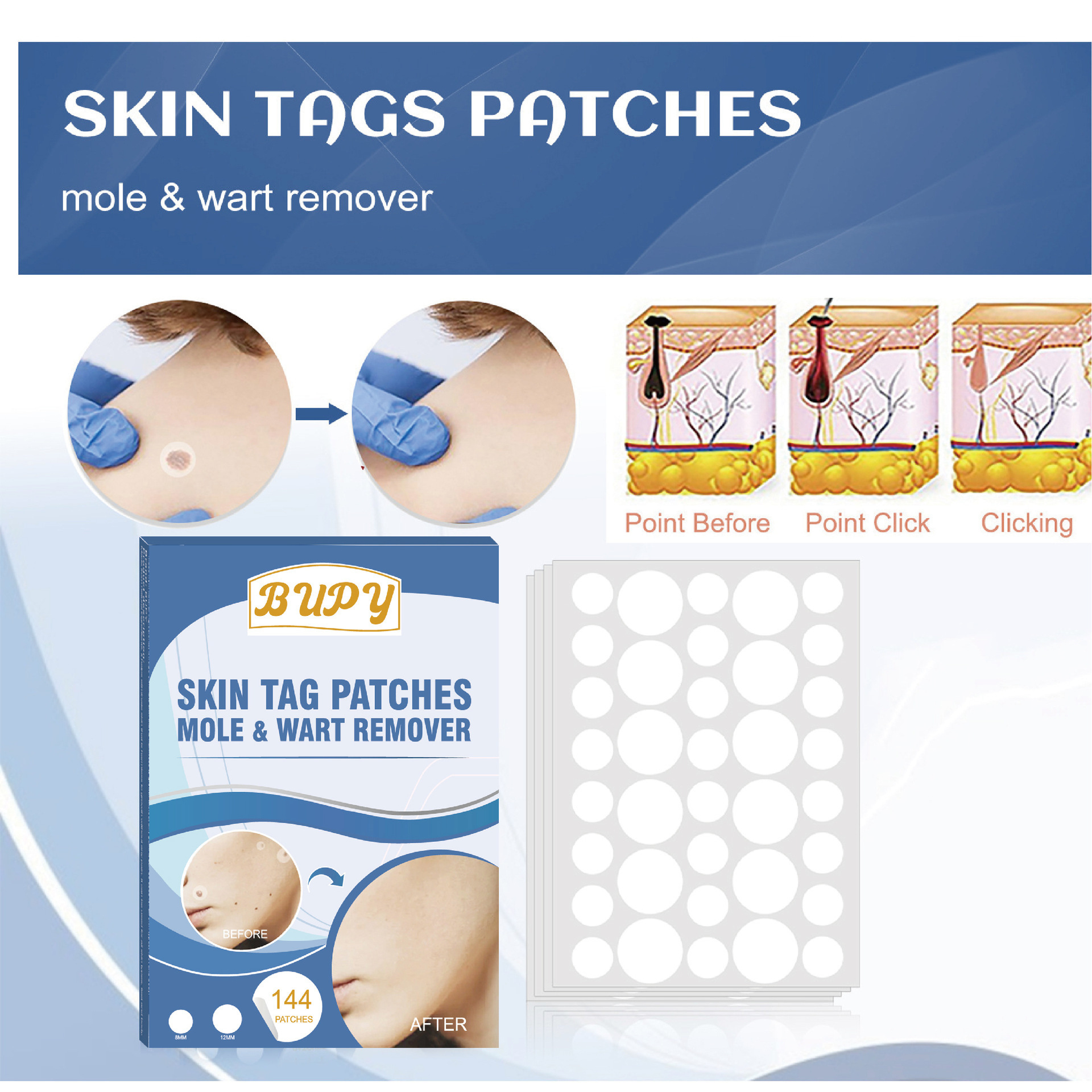 Cross-border wart patch skin filamentous calm wart wart remove corns Skin Mole Removal Patch