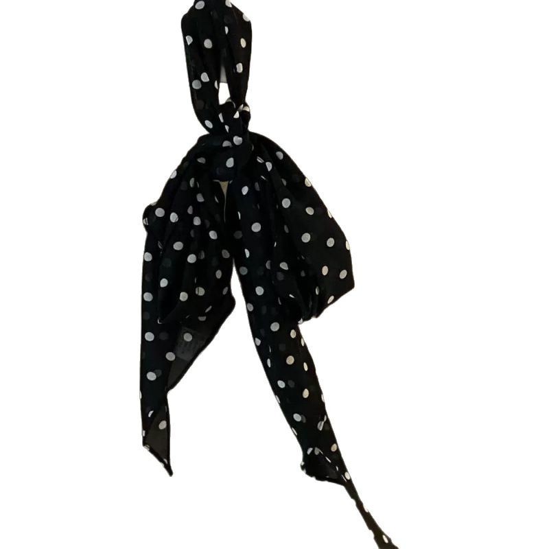 Pure Desire Style Sexy Leopard Print Wave Dot Silk Scarf Autumn and Winter New All-match Fashion Niche Sense Can Be Belted ins