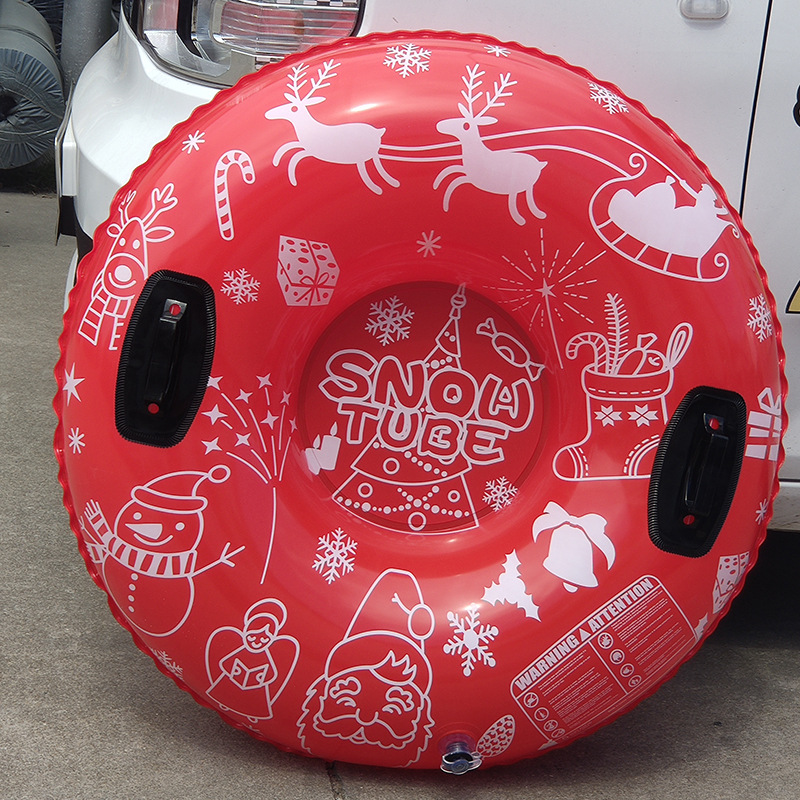 Производитель на складе, холодостойкое ПВХ, надувное лыжное кольцо для активного отдыха, портативное, складное, рождественский стиль