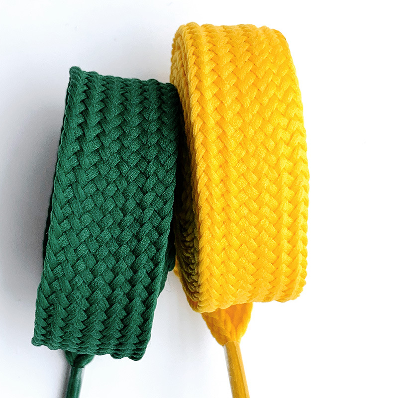 Factory wholesale 2cm widened shoelaces white color shoelaces spot casual shoes boots daddy shoes single flat