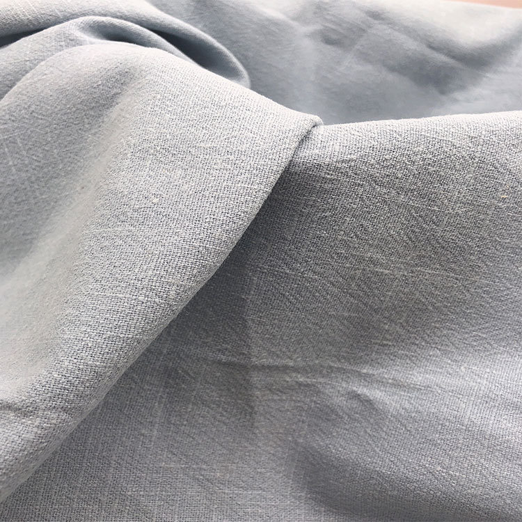 8*8 Ramie Sand Washed Slub Fabric Men's and Women's Pants Hanfu Tea Clothing Outer Single Fabric