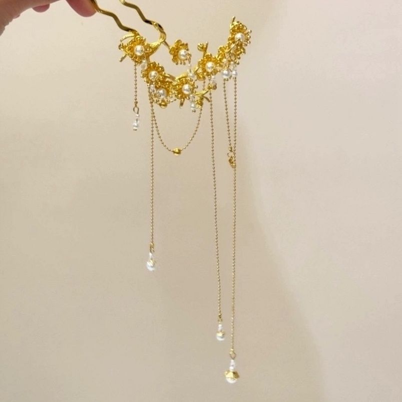 Plum Blossom Tassel Hairpin, Ancient Style Hairpin, High-End Daily Versatile Han Dynasty Cheongsam Accessories, Hairpin Hair Accessories for Women