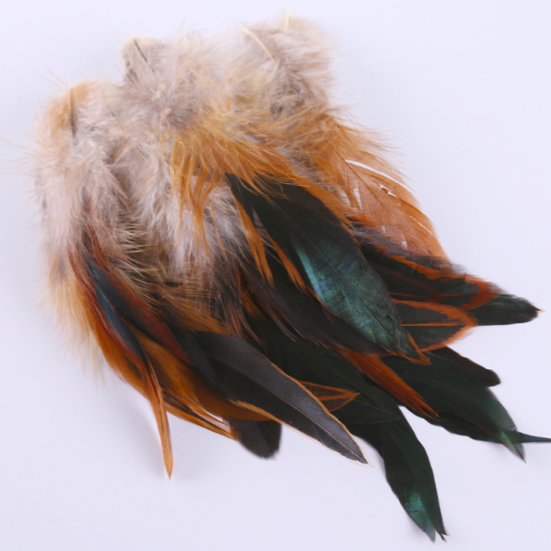 Factory direct diy accessories feather 5-6 purple swimming color chicken feather craft decoration clothing accessories ornaments