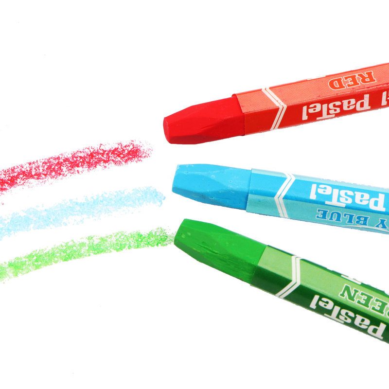 Bulk hexagonal oil painting stick monochrome children's kindergarten art institution heavy color oily crayon painting factory wholesale