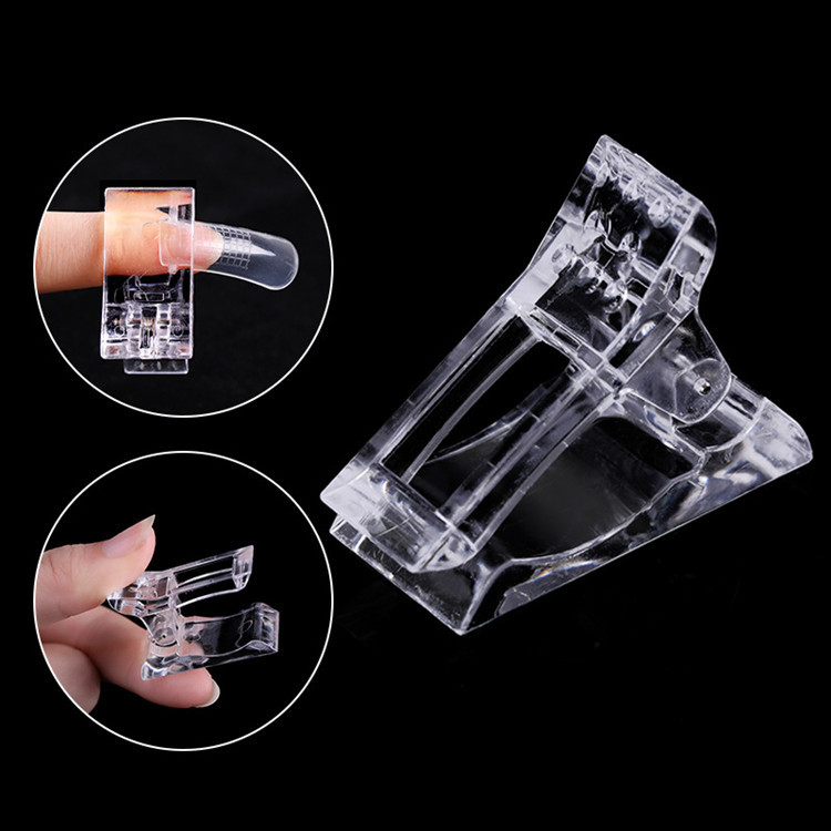 New nail art Crystal clip extension nail mold fixing phototherapy nail auxiliary crystal glue clip nail art fixing clip