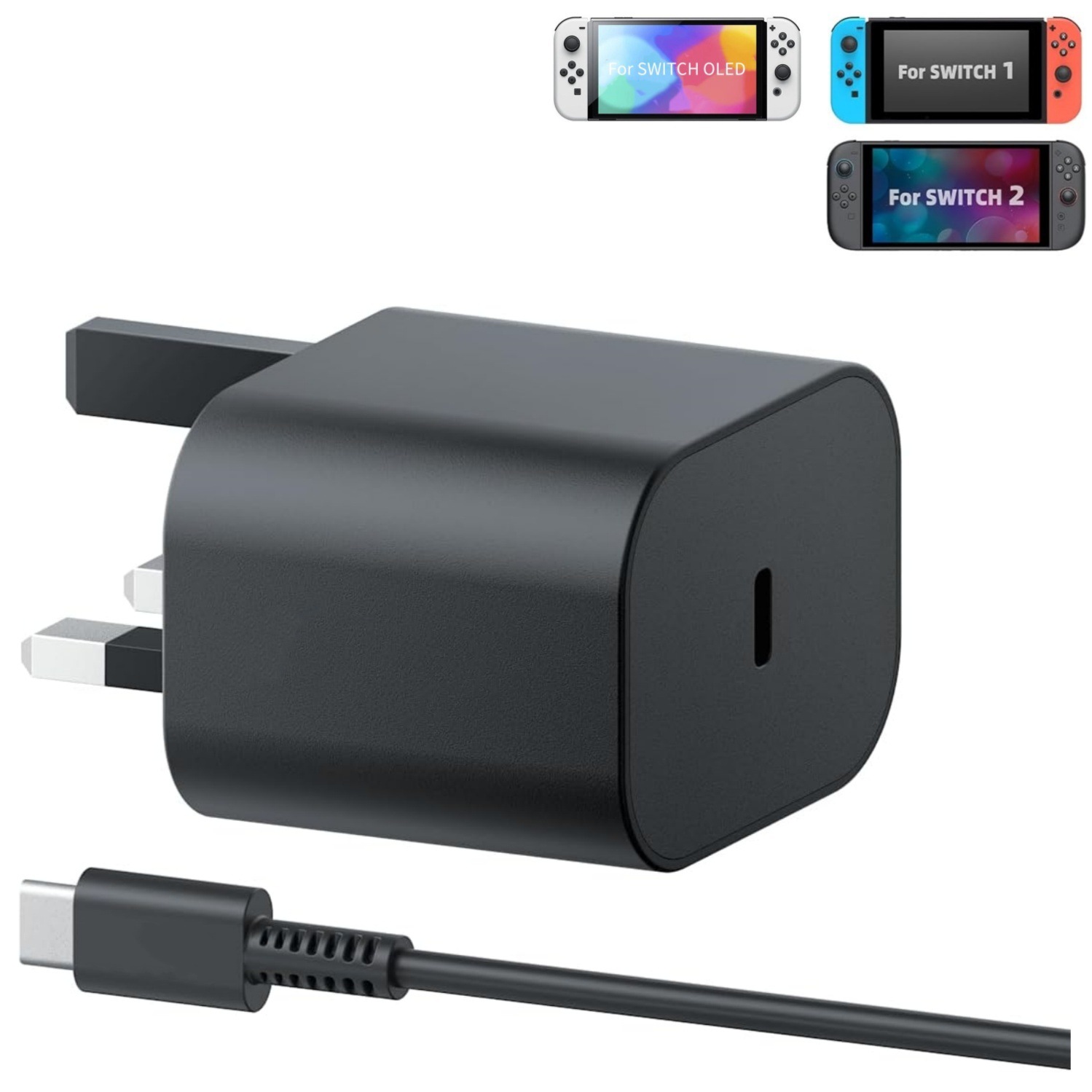 2025 New Model Suitable for Nintendo Switch2 Game Console Power Supply 60W European, American, British, Japanese and Korean Ns2 Charger