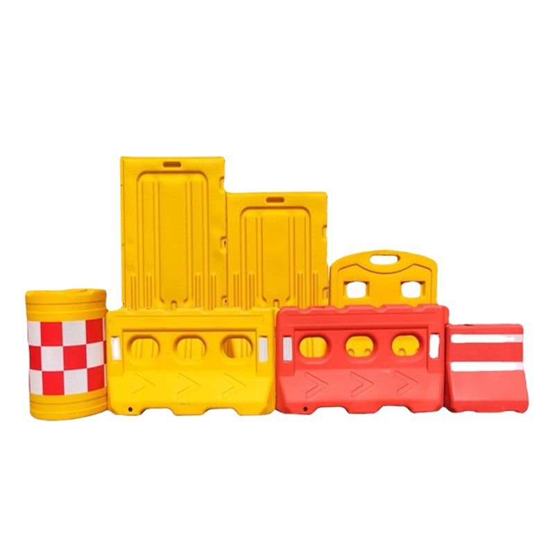 Three-Hole Water Horse Anti-Collision Bucket Reflective Rolling Plastic Guardrail Blow Molding Construction Water Horse Plastic Enclosure Water Filling Road Isolation Pier