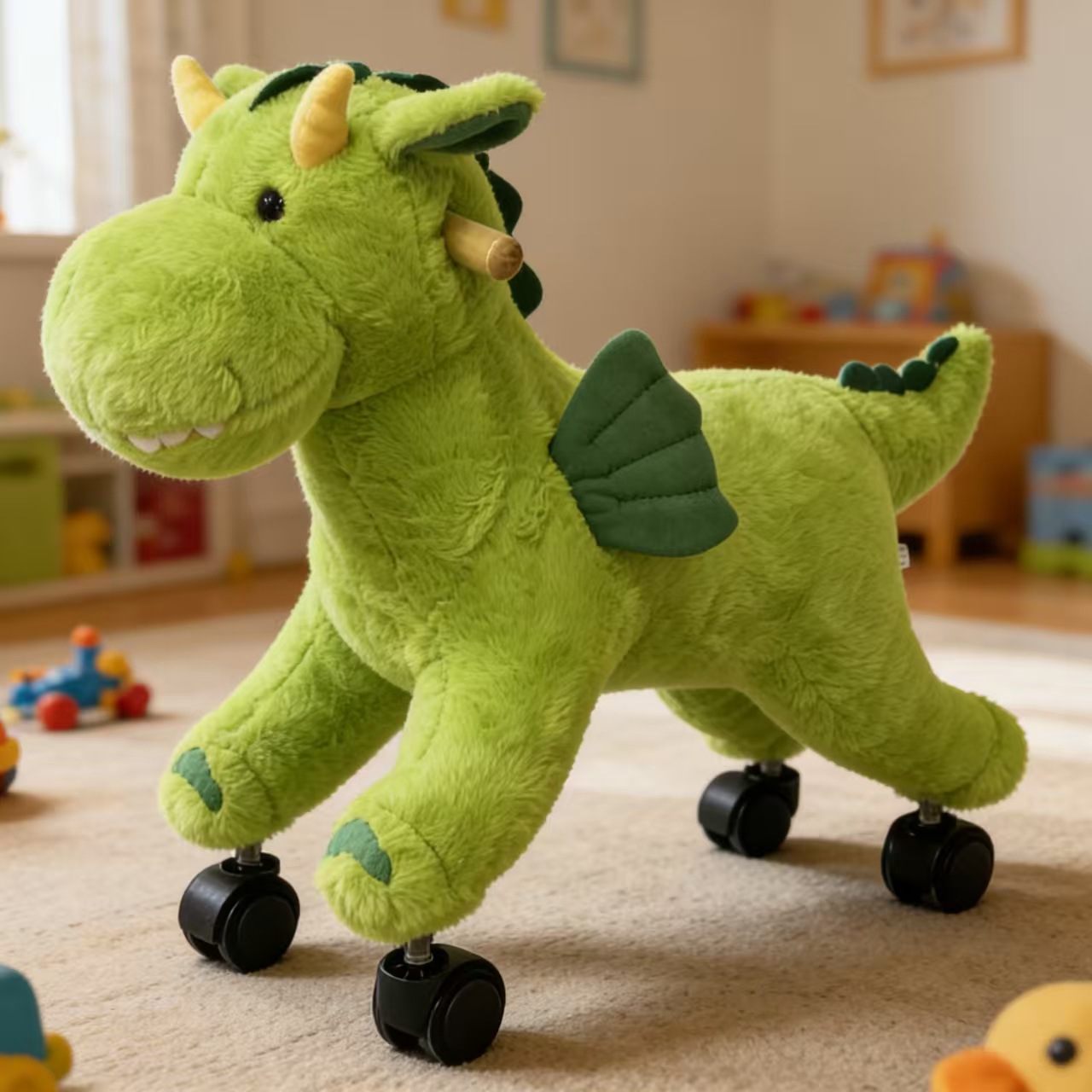 Children's Wooden Toy Rocking Horse Cross-Border Hot-Selling Horse Unicorn Simulation Riding Toy