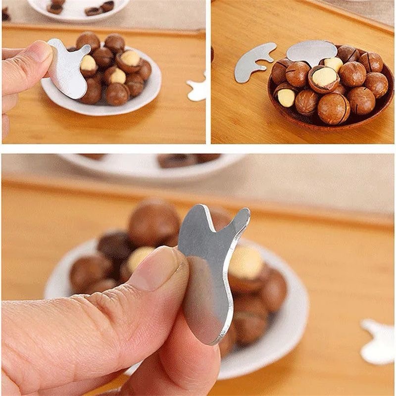 Macadamia Nut Opener, Pecan Multi-Purpose Nut Opener, Walnut Apricot Kernel Pine Nut Shell Opener, Key Iron Piece