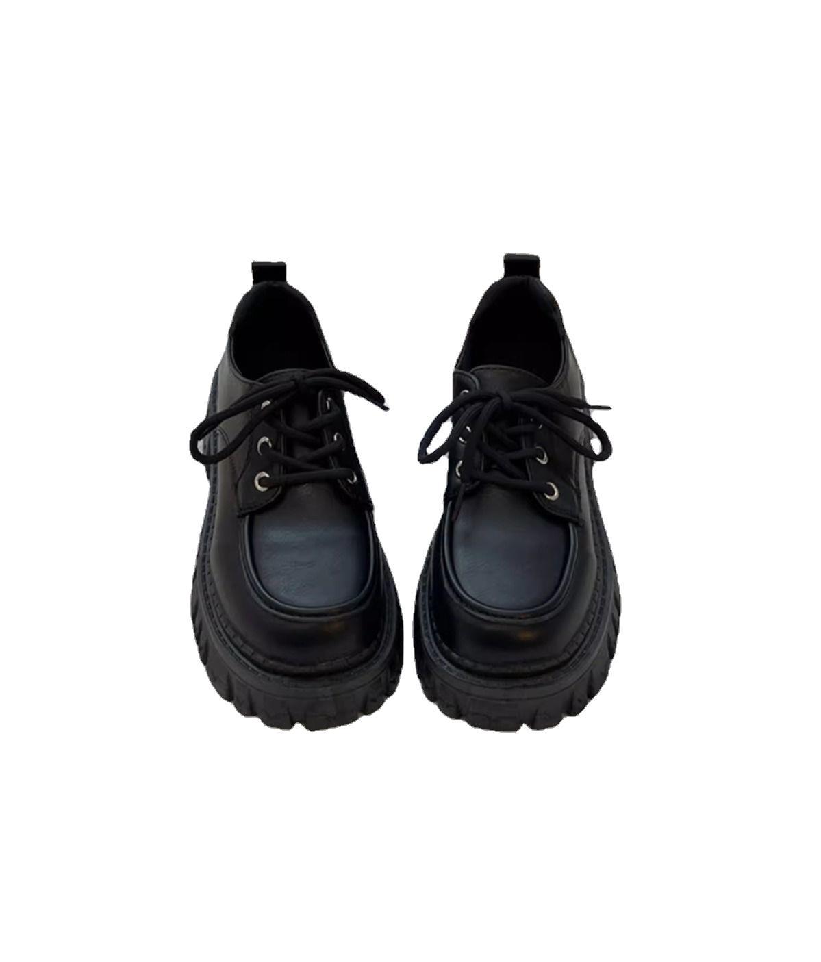 2025 New British Style Mary Jane Shoes for Women, Loose High Thick-Soled Jk Small Leather Shoes, Spring & Fall Versatile Student Casual Shoes