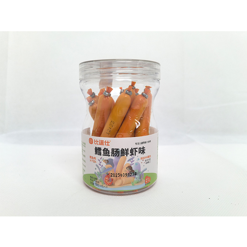 Bido's Cod Sausage, Shrimp Flavor, Original Beef Sausage, Carrot Flavor, Children's Snacks
